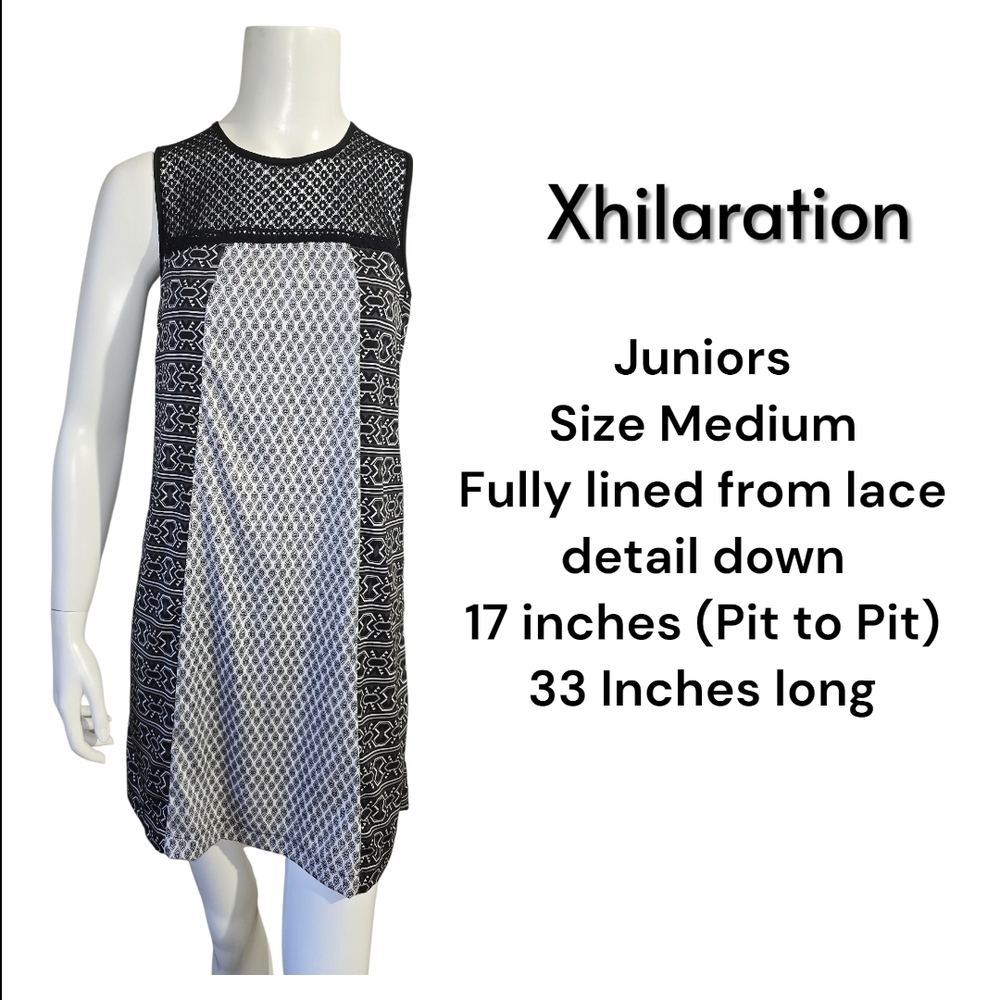 Xhilaration Black and White Lace Dress